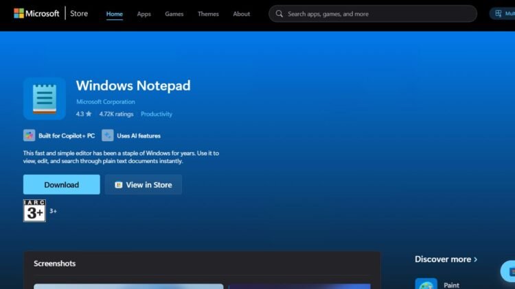 Windows Notepad