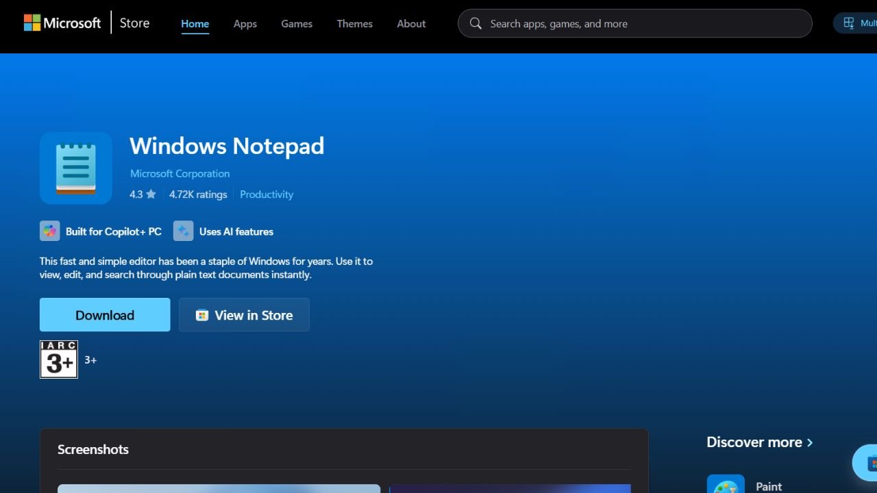 Windows Notepad