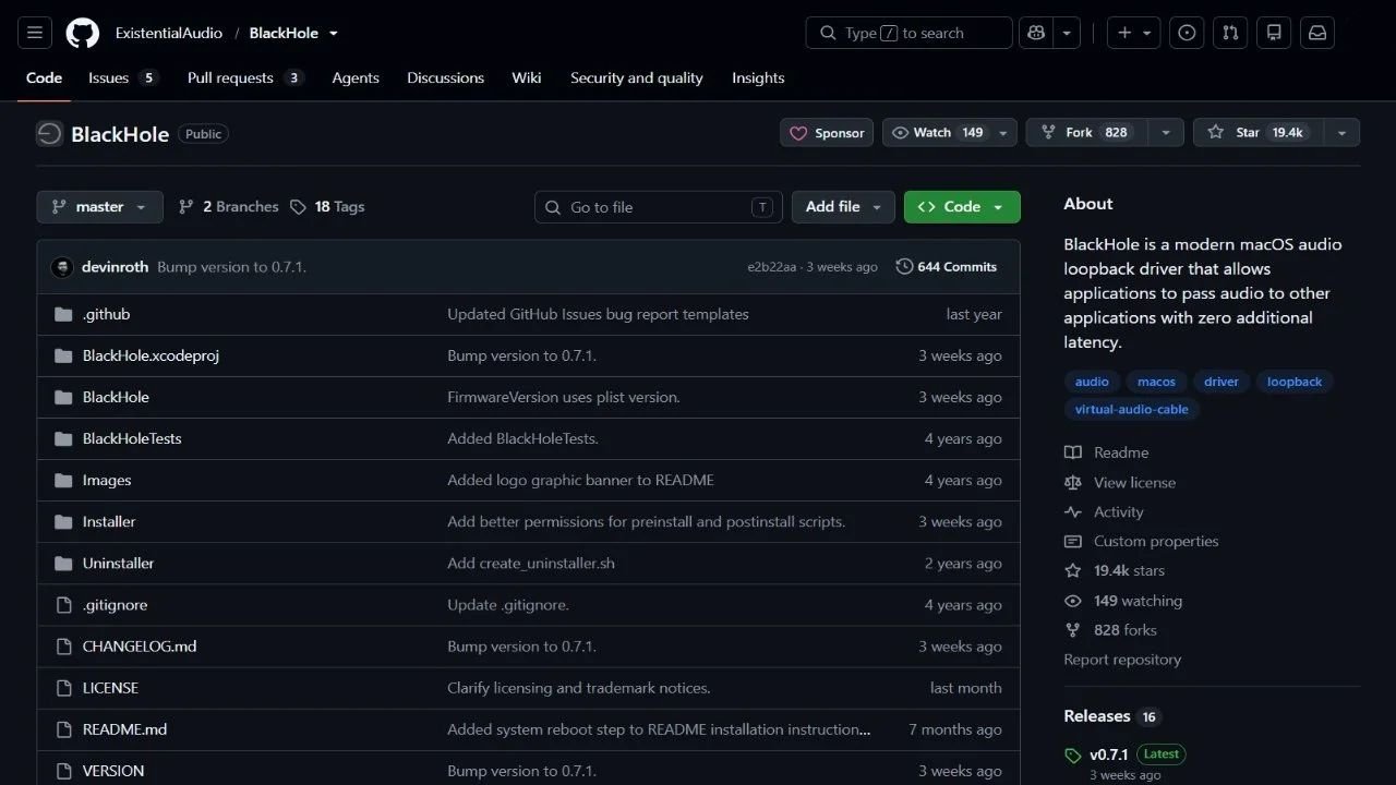 BlackHole Audio Loopback Driver