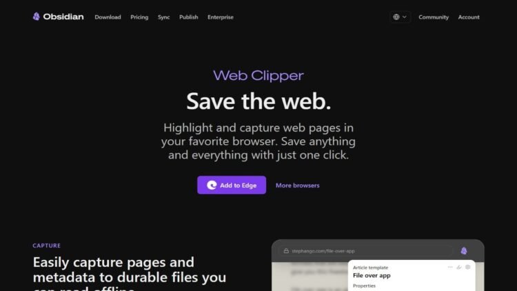Obsidian Web Clipper