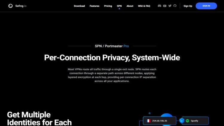 SPN - Safing Privacy Network