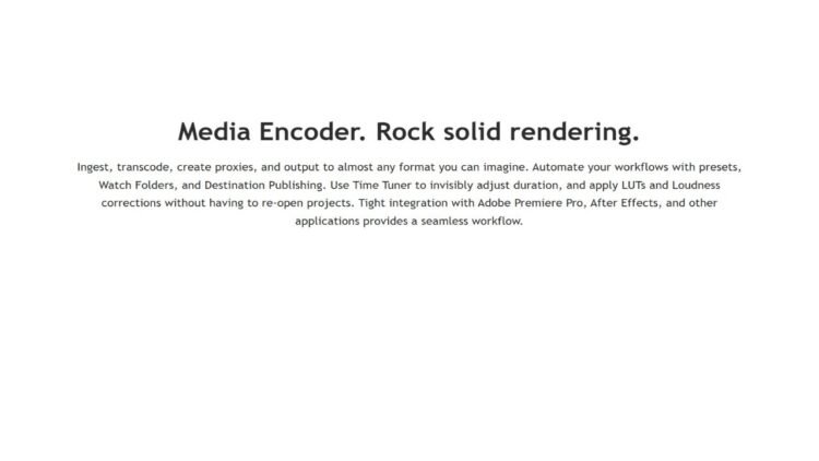 Adobe Media Encoder