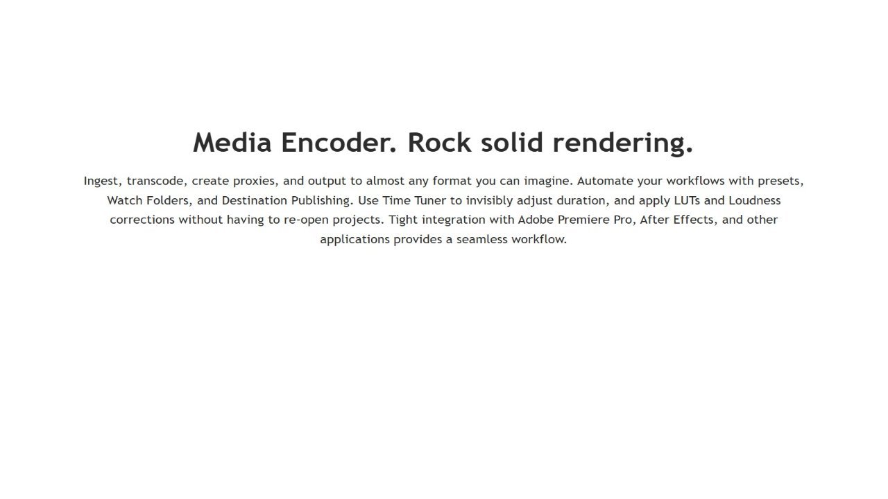 Adobe Media Encoder