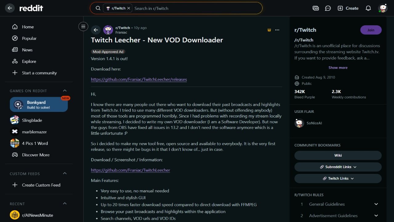 Twitch Leecher